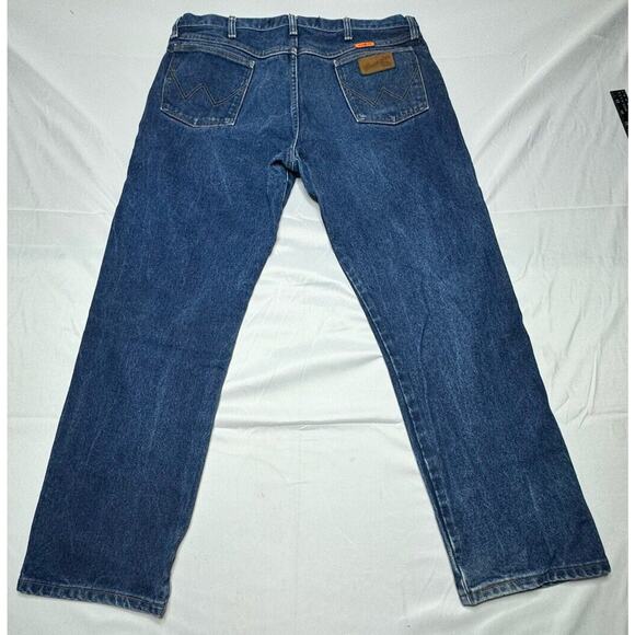 Wrangler FR 13 Original Men's Straight Leg Blue Denim Jeans - Size 36x29.5 - Picture 2 of 8